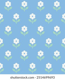 Decorative floral seamless pattern design. Vector illustration.