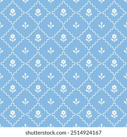 Decorative floral seamless pattern design. Vector illustration.