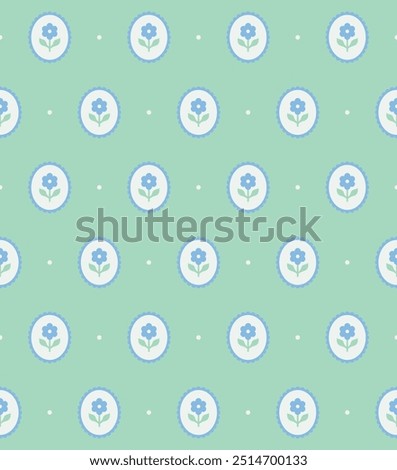 Decorative floral seamless pattern design. Vector illustration.