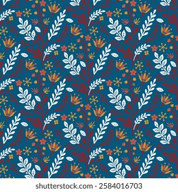 decorative floral seamless pattern for digital artwork home textiles and apparel printing