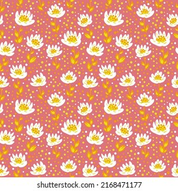 Decorativo patrón floral sin costuras. Ilustración vectorial de impresión Ditsy