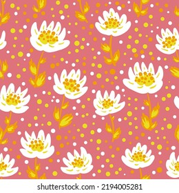 Decorative floral seamless pattern. Ditsy print vector illustration