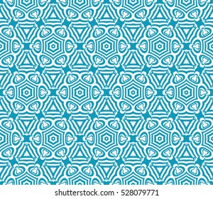 decorative floral seamless pattern. geometric ornament. vector illustration. blue color. for design, wallpaper, invitation