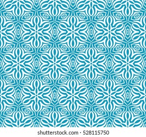decorative floral seamless pattern. geometric ornament. vector illustration. blue color. for design, wallpaper, invitation