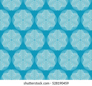 decorative floral seamless pattern. geometric ornament. vector illustration. blue color. for design, wallpaper, invitation