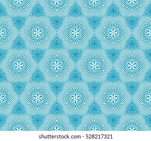 decorative floral seamless pattern. geometric ornament. vector illustration. blue color. for design, wallpaper, invitation