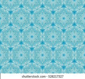 decorative floral seamless pattern. geometric ornament. vector illustration. blue color. for design, wallpaper, invitation