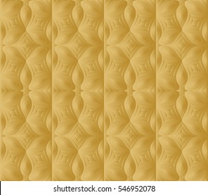 decorative floral seamless pattern. gold color. vector illustration. for invitation, greeting card, wallpaper, interior design