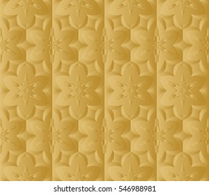 decorative floral seamless pattern. gold color. vector illustration. for invitation, greeting card, wallpaper, interior design