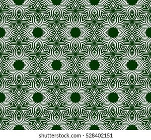 decorative floral seamless pattern. green, gold color. Stylish ornamental texture. vector illustration. for invitation, wallpaper, interior design