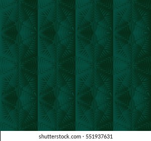 decorative floral seamless pattern. green color. vector illustration. for invitation, greeting card, wallpaper, interior design