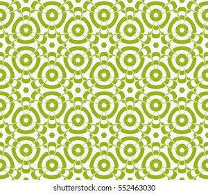 decorative floral seamless pattern. green color. vector illustration. for invitation, greeting card, wallpaper, interior design