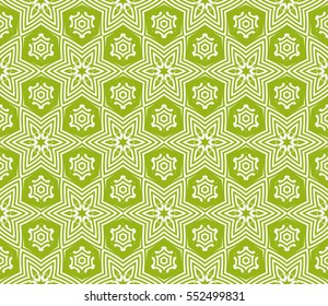 decorative floral seamless pattern. green color. vector illustration. for invitation, greeting card, wallpaper, interior design