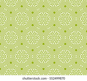 decorative floral seamless pattern. green color. vector illustration. for invitation, greeting card, wallpaper, interior design