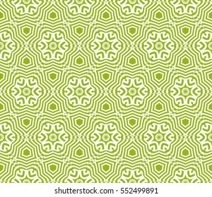 decorative floral seamless pattern. green color. vector illustration. for invitation, greeting card, wallpaper, interior design