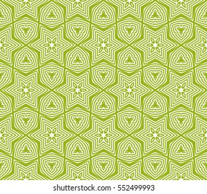 decorative floral seamless pattern. green color. vector illustration. for invitation, greeting card, wallpaper, interior design