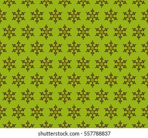 decorative floral seamless pattern. green, brown color. vector illustration. for invitation, greeting card, wallpaper, interior design
