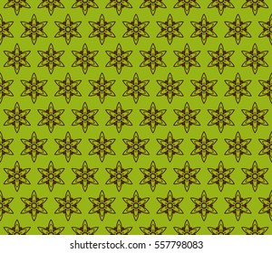 decorative floral seamless pattern. green, brown color. vector illustration. for invitation, greeting card, wallpaper, interior design