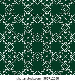 decorative floral seamless pattern. green color. vector illustration. for invitation, greeting card, wallpaper, interior design