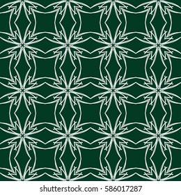 decorative floral seamless pattern. green color. vector illustration. for invitation, greeting card, wallpaper, interior design