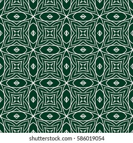 decorative floral seamless pattern. green color. vector illustration. for invitation, greeting card, wallpaper, interior design