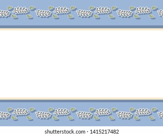 Decorative floral seamless pattern with leaves and branches. Cartoon hand drawn background