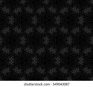 decorative floral seamless pattern. monochrome color. vector illustration. for invitation, greeting card, wallpaper, interior design