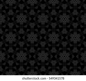 decorative floral seamless pattern. monochrome color. vector illustration. for invitation, greeting card, wallpaper, interior design