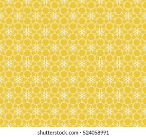 decorative floral seamless pattern. yellow color. Stylish ornamental texture. vector illustration. for invitation, greeting card, wallpaper, interior design