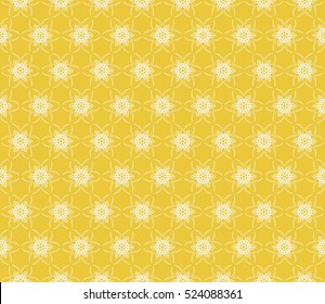 decorative floral seamless pattern. yellow color. Stylish ornamental texture. vector illustration. for invitation, greeting card, wallpaper, interior design