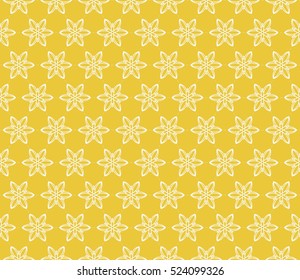 decorative floral seamless pattern. yellow color. Stylish ornamental texture. vector illustration. for invitation, greeting card, wallpaper, interior design