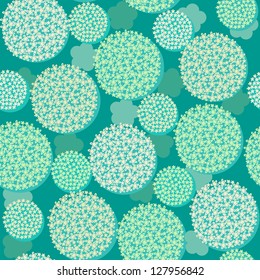 Decorative floral seamless texture. Endless pattern with flowers and petals. Template for design