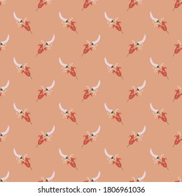 Decorative floral seamless vector pattern