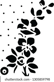 Decorative floral shape canvas vector pattern design