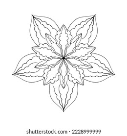 Decorative floral shape. Vector illustration. 