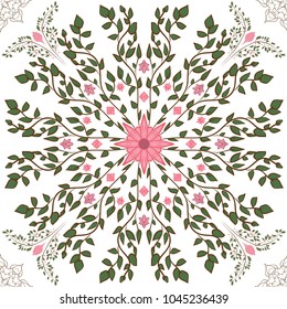 Decorative floral spring pattern