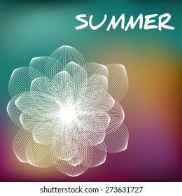 Decorative floral summer blured background with flower
