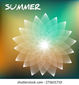 Decorative floral summer blured background with flower