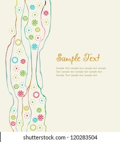 Decorative floral text background, template for design and decoration greeting card, covers, package, wrapping, backgrounds