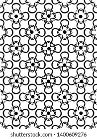 Decorative floral texture tile vector pattern shape design