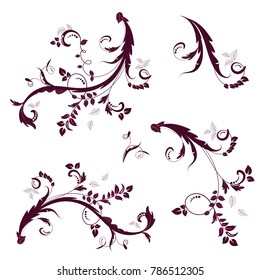 decorative floral twigs with leaves