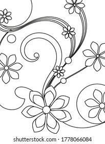 Decorative floral vector background with exotic leaves and flowers