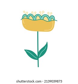 Vector floral decorativo. Deliciosa y pueril impresión de verano.