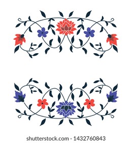 Decorative floral vector element classic style