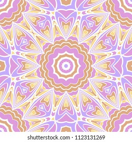 Decorative floral wallpaper for interior design. Modern geometric ornament. Seamless vector illustration