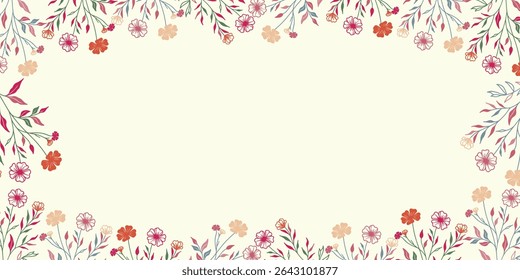 decorative floral wallpaper with tropical artistic style.abstract wall background for greeting card and wedding frame

