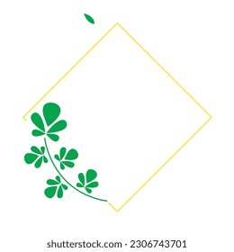 Decorative floral wedding invitation frame