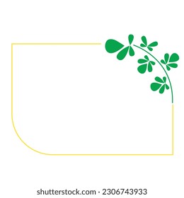 Decorative floral wedding invitation frame
