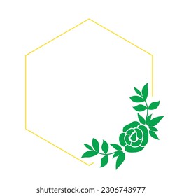 Decorative floral wedding invitation frame
