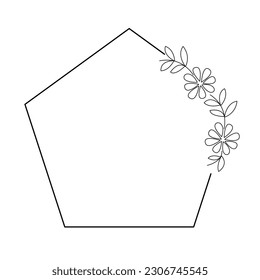 Decorative floral wedding invitation frame